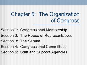 Chapter 5: The Organization of Congress