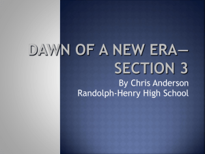 Dawn of a New Era—Section 3