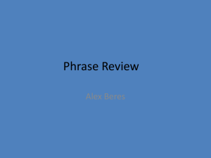 Phrase Review - Para296Spr2010