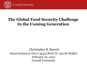 The Global Food Security Challenge In the