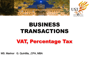 Tax - business transaction