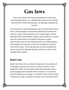 Combined and ideal gas laws
