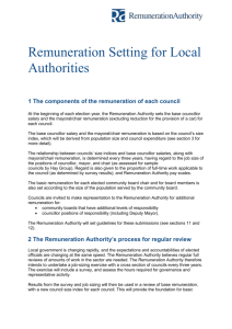 Remuneration setting for local authorities