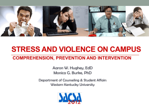 Stress AND violence on campus - Southern Association for College