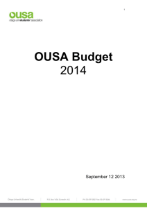 the OUSA Organisational Plan