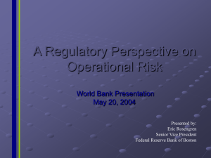 Operational Risk: RMG presentation