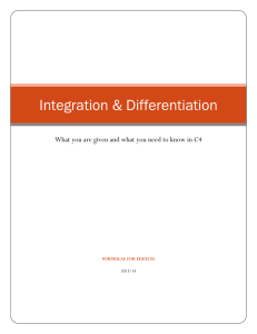C4 Differentiation & Integration
