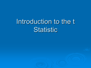 9 Introduction to the t-statistic