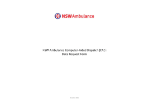NSW Ambulance Computer Aided Dispatch (CAD) data