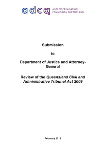 Review of the Queensland Civil and Administrative Tribunal Act 2009