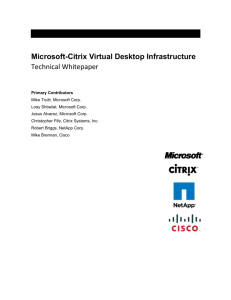 Microsoft-Citrix VDI Solution Description
