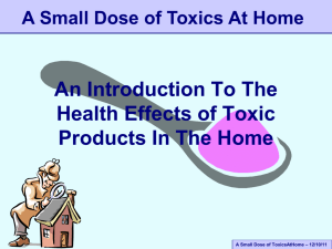 A Small Dose of Toxics in the Home