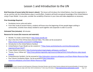Lesson 1 - Intro to the UN - UNAGB-MUN