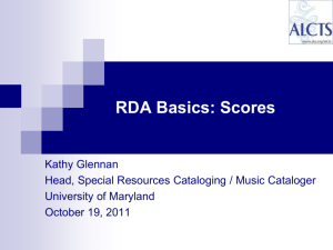 RDA_Music_Scores_Slides 2011