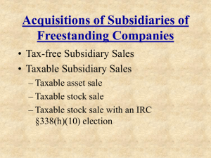 Taxable Acquisitions of Freestanding C Corporations