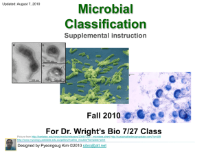 SI PPT: Microbial Classificaition