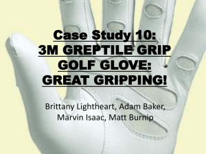 Case Study 10: 3M GREPTILE GRIP GOLF GLOVE: GREAT