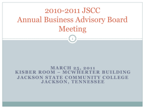 2009-2010 JSCC Business Advisory Board Meeting