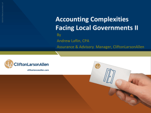 Accounting Complexities Facing Local Governments II