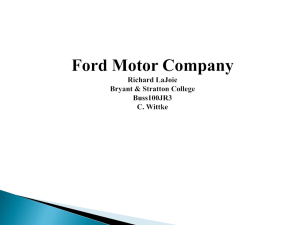 Ford Motor Company Richard LaJoie Bryant & Stratton College