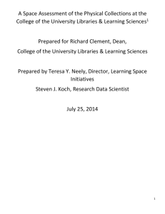 Collections Space Assessment Report 2014
