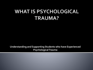 what is psychological trauma?