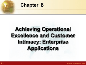 Chapter 8 - Achieving Operational Excellence and Customer Intimacy