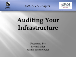 Infrastructure Auditing