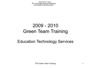 Green Team Training PowerPoint - Broward County Public Schools