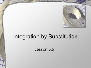 Integration by Substitution