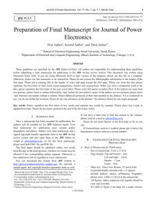 - JPE-Journal of Power Electronics