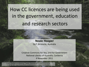 How CC licences are being used in the government, education and