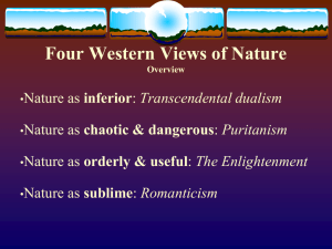 Major Western views of Nature