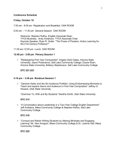 Conference Schedule Friday, October 19 7:30 am