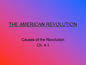 4.1 Causes of the American Revolution PPT