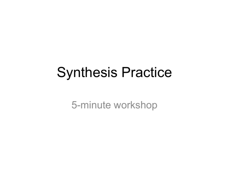synthesis-practice-workshop