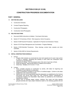 (01 32 00) Construction Progress Documentation
