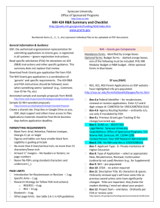 NIH - Proposal Development Checklist