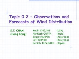 Topic 0.2 - Observations and Forecasts of Wind Distribution