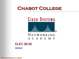 Ch 4 Telnet - Chabot College