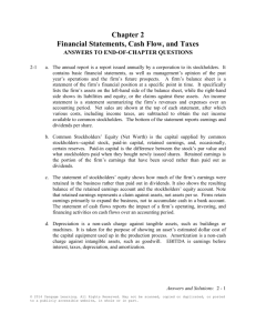 Financial Statements, Cash Flows, and Taxes