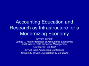 Accounting Education and Research as Infrastructure for a