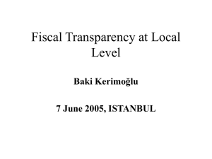 21. Fiscal Transparency at Local Level