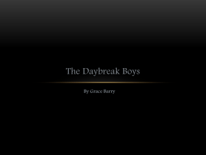 The Daybreak Boys by Grace