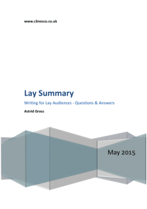 Lay Summary