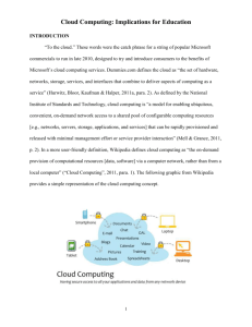 Cloud Computing: Implications for Education - openbook