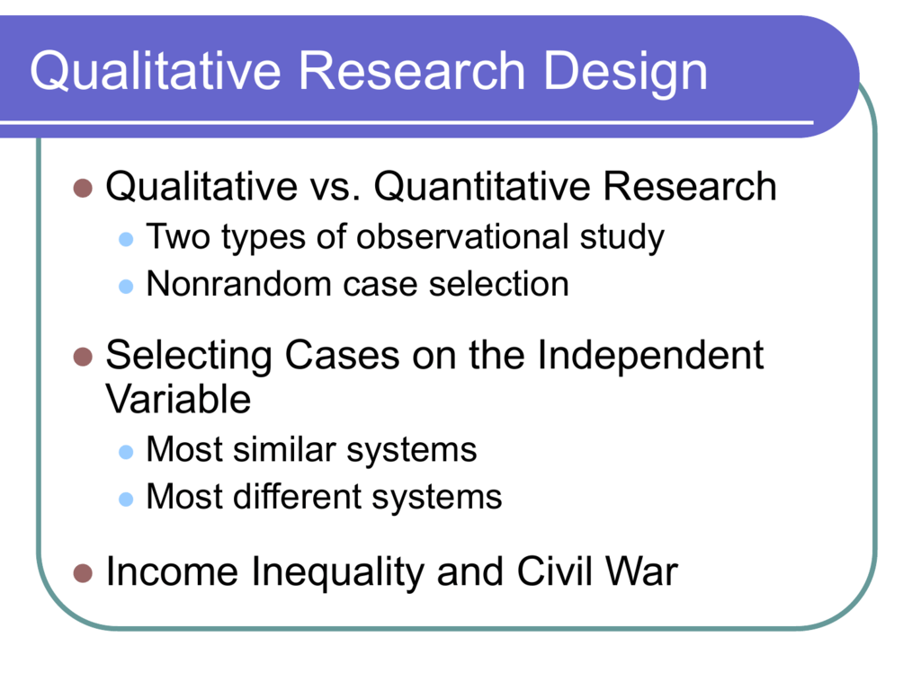 research design example political science
