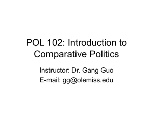 POL 221: Introduction to Comparative Politics