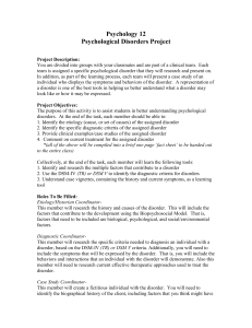 Psychology 12 - Psych Disorder Project (18186)