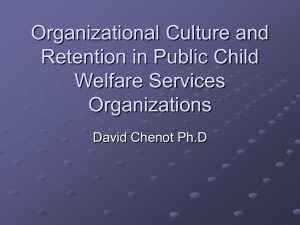 Organizational Culture and Retention in Public Child Welfare